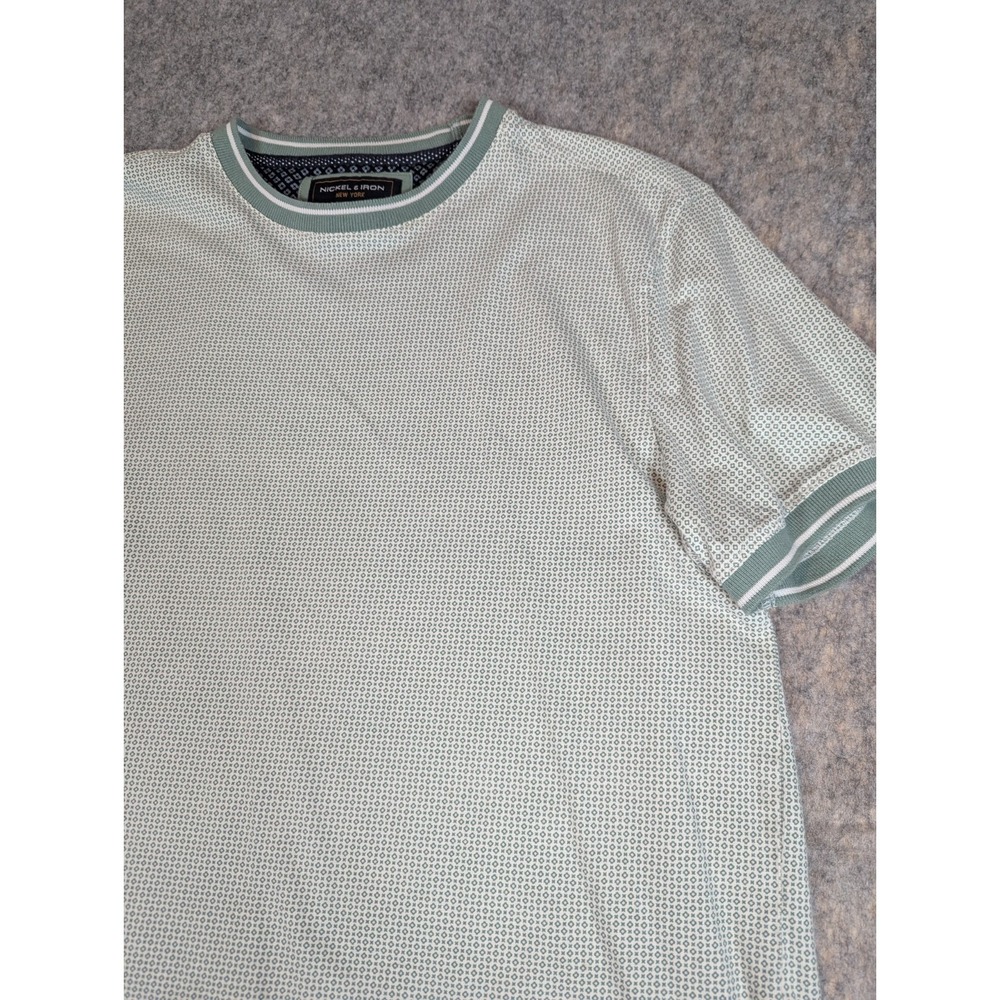 Nickel And Iron Shirt Shirt Men's Medium Grey White Pattern